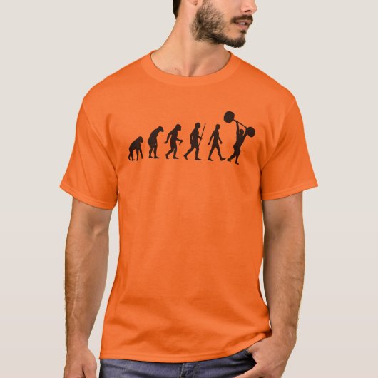 Evolution des Mannes - Weightlifter T-Shirt (Vorderseite)