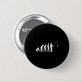 Evolution des Menschen Angeln Lustiger Angler Fisc Button (Vorne & Hinten)