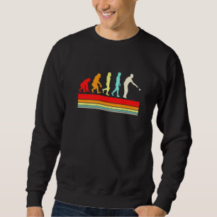 Evolution des Menschen Bocce Retro Vintage Stil B Sweatshirt