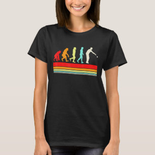 Evolution des Menschen Bocce Retro Vintage Stil  B T-Shirt