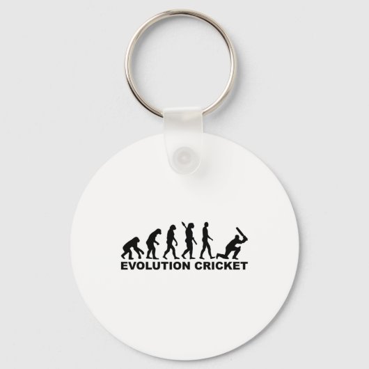 Evolution Des Menschen Cricket-Shirt Schlüsselanhänger (Vorderseite)
