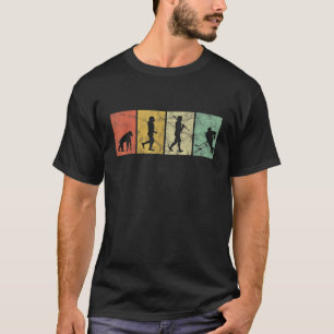 Evolution des Menschen Eishockeyspieler Lustig Ret T-Shirt