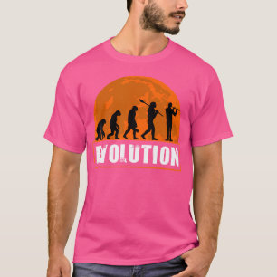 Evolution des Menschen Funny Flute Evolution T-Shirt