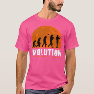 Evolution des Menschen Funny Flute Evolution T-Shirt