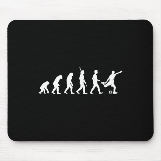 Evolution des Menschen - Fußballliebhaber Fußballs Mousepad (Vorne)