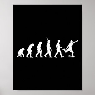 Evolution des Menschen - Fußballliebhaber Fußballs Poster
