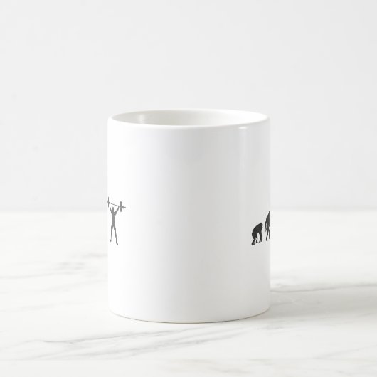 Evolution des Menschen Kaffeetasse (Mittel)