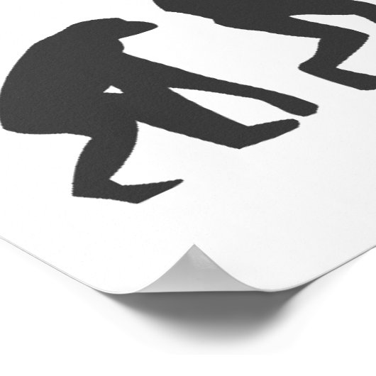 Evolution des Menschen Laptop Poster (Ecke)