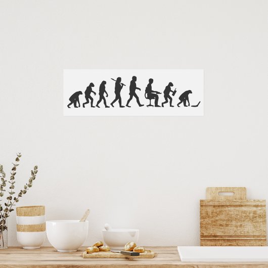 Evolution des Menschen Laptop Poster (Küche)