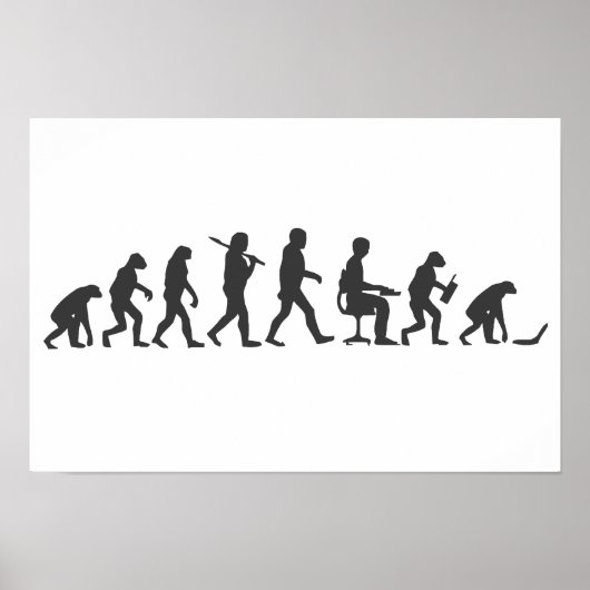 Evolution des Menschen Laptop Poster (Vorne)