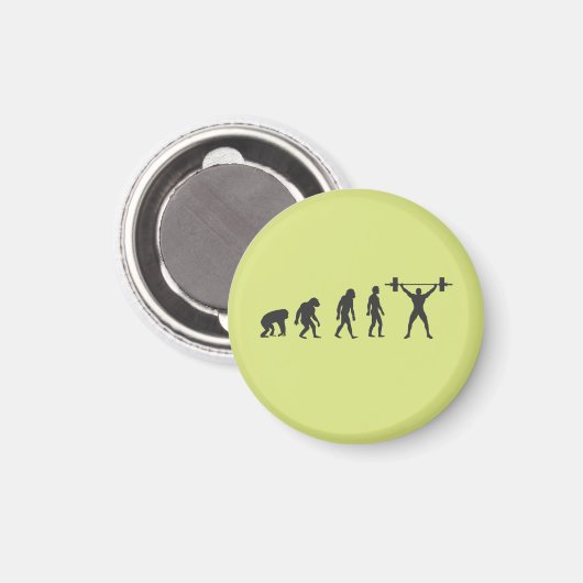 Evolution des Menschen Magnet (Vorderseite/Rückseite)