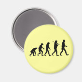 Evolution des Menschen Magnet (Vorderseite/Rückseite)
