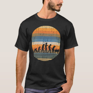 Evolution des Menschen mit dem Affen zum Schafrhyt T-Shirt