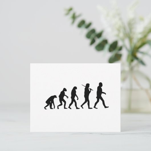 Evolution des Menschen Postkarte (Stehend Vorderseite)