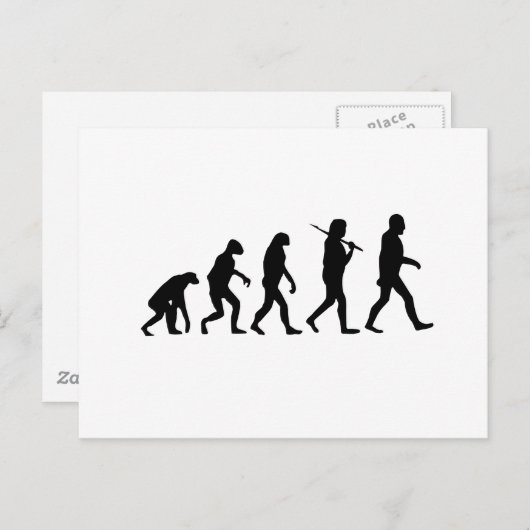Evolution des Menschen Postkarte (Vorne/Hinten)