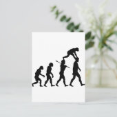 Evolution des Menschen Postkarte (Stehend Vorderseite)