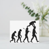 Evolution des Menschen Postkarte (Stehend Vorderseite)