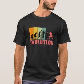Evolution des Menschen Retro-Fechten Evolution Fec T-Shirt (Vorderseite)