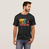 Evolution des Menschen Retro-Fechten Evolution Fec T-Shirt (Vorne ganz)