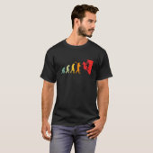 Evolution des Menschen Rockklei Evolution Lustig R T-Shirt (Vorne ganz)