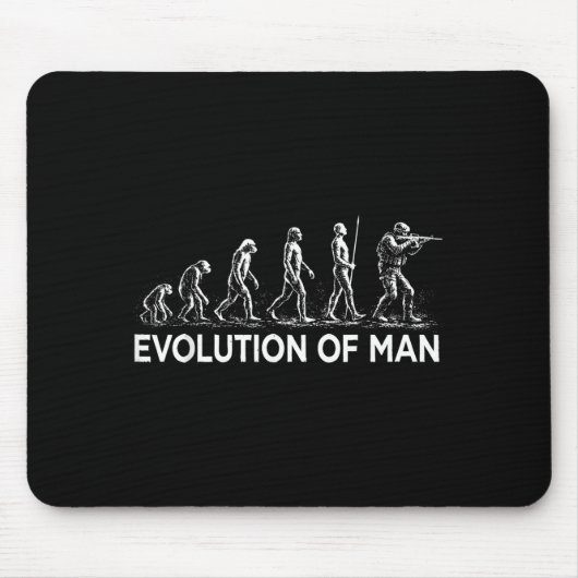 Evolution des Menschen Soldat Militär Vintage-Graf Mousepad (Vorne)