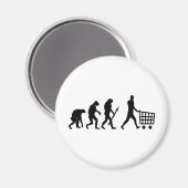 Evolution des menschlichen Einkaufs Magnet (Vorderseite/Rückseite)