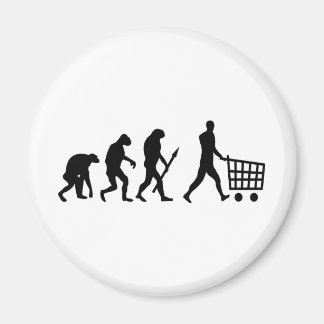 Evolution des menschlichen Einkaufs Magnet