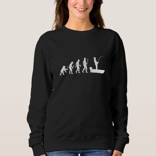 Evolution des menschlichen Fischers Sweatshirt (Vorderseite)