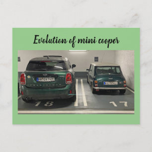 Evolution des Minikoppers Postkarte