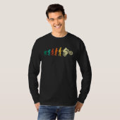 Evolution des Mountainbikers MTB Downhillfahren R T-Shirt (Vorne ganz)