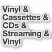 Evolution des Musik-Stickers Aufkleber (Vorderseite)