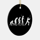Evolution des Ninja - von Mann zu ninja Keramikornament (Rechts)