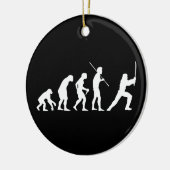 Evolution des Ninja - von Mann zu ninja Keramikornament (Links)