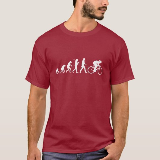 Evolution des Radfahrens T-Shirt (Vorderseite)
