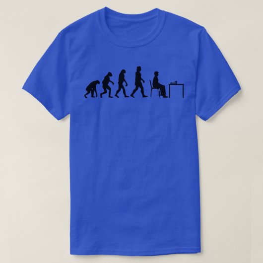 Evolution des Schachspielers T-Shirt (Design vorne)