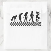 Evolution des Ska-Sticker Rechteckiger Aufkleber (Tasche)