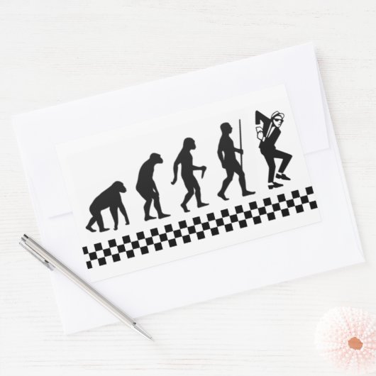 Evolution des Ska-Sticker Rechteckiger Aufkleber (Umschlag)