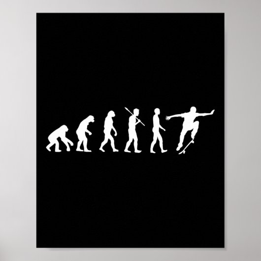Evolution des Skateboarders - Skateboarding-Gesche Poster (Vorne)
