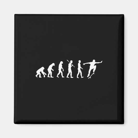 Evolution des Skateboardfahrers - Skateboarding-Ge Magnet (Vorne)