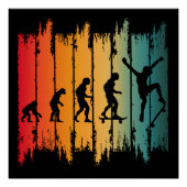 Evolution des Skateboarding-Skaters Poster (Vorderseite)