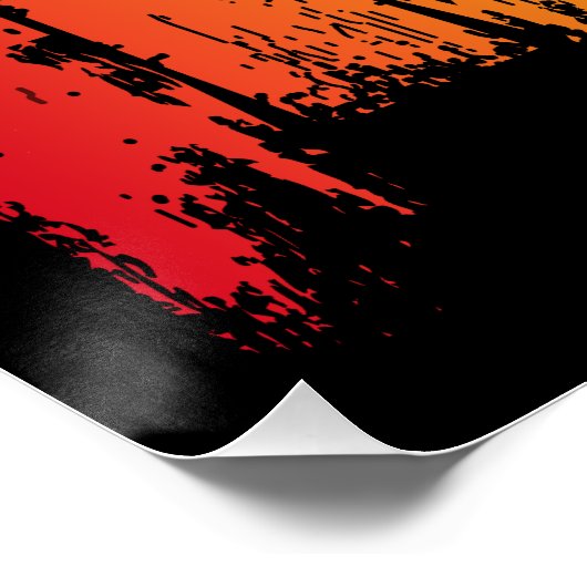 Evolution des Skateboarding-Skaters Poster (Ecke)