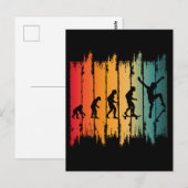 Evolution des Skateboarding-Skaters Postkarte (Vorne/Hinten)