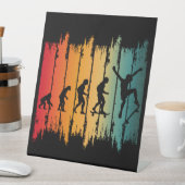 Evolution des Skateboarding-Skaters Sockelschild (In Situ)