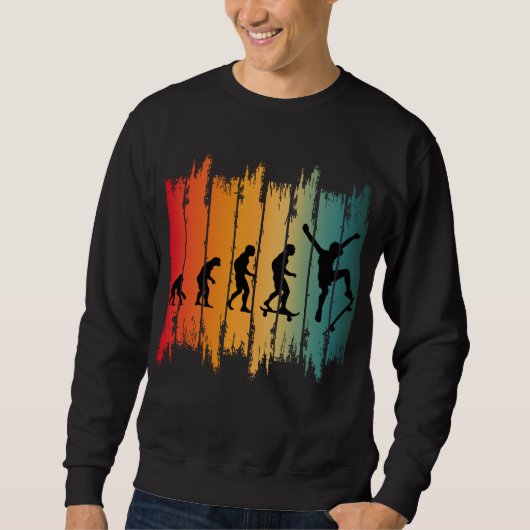 Evolution des Skateboarding-Skaters Sweatshirt (Vorderseite)