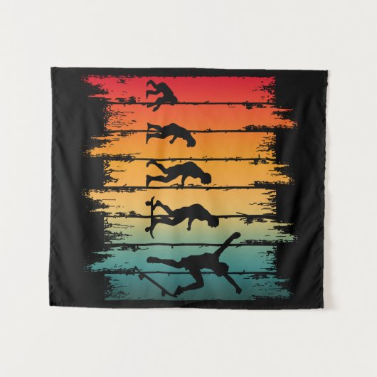 Evolution des Skateboarding-Skaters Wandteppich (Vorderseite (Horizontal))