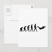 Evolution des Skydiving Postkarte (Vorne/Hinten)