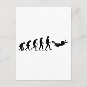 Evolution des Skydiving Postkarte