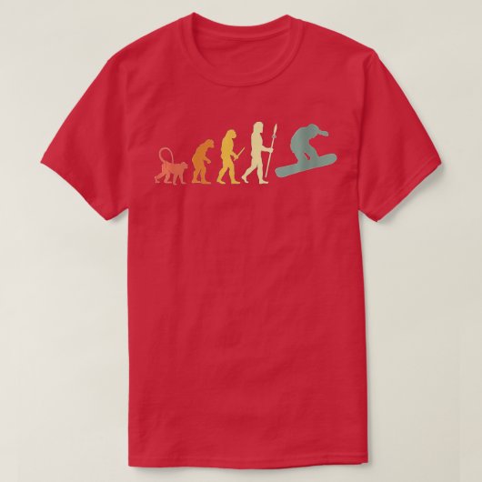 Evolution des Snowboardens von Frauen T-Shirt (Design vorne)