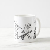 Evolution des Snowboarders Kaffeetasse (VorderseiteRechts)