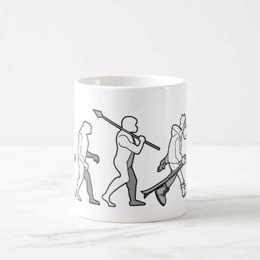 Evolution des Snowboarders Kaffeetasse (Mittel)